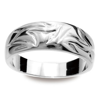 Sterling Silver Ring "Bark texture"