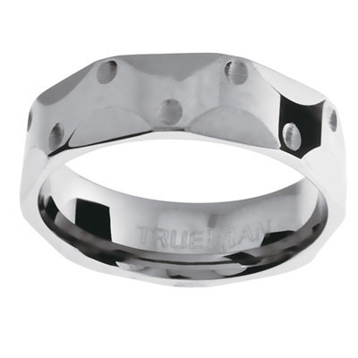 Mens Tungsten Ring "Dimpled" US Size 8.5