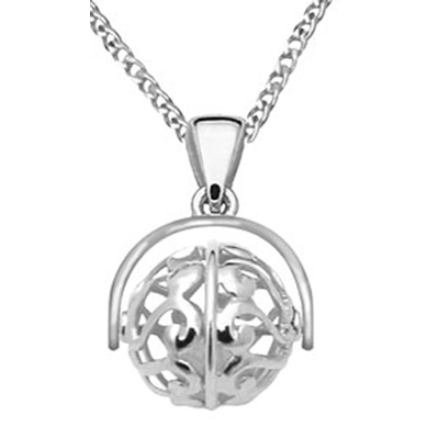 Silver Ball "Spin a Wish" Pendant