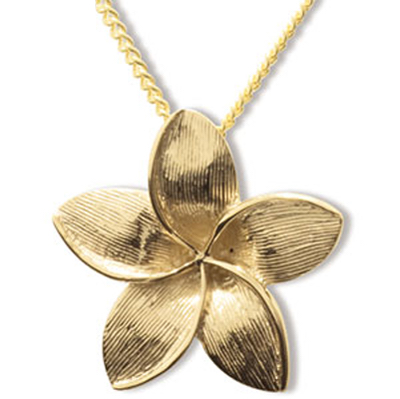 Gold Frangipani Pendant