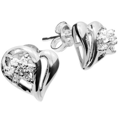 White Gold Diamond Stud Earrings